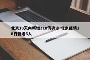 北京18天内新增318例确诊:北京疫情18日新增6人